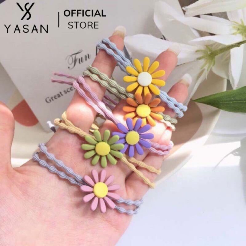 Dây buộc tóc hàn quốc hoa cúc siêu kute