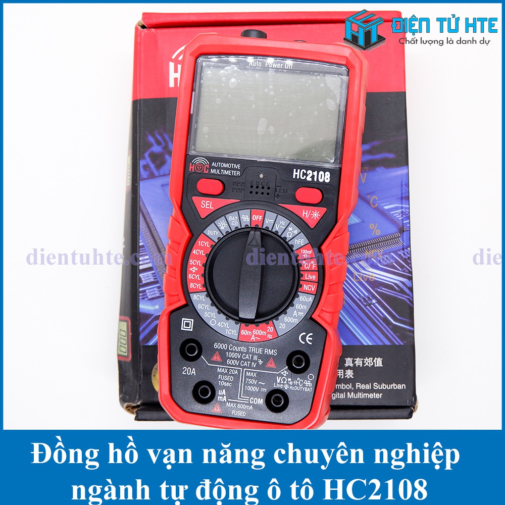 Đồng hồ vạn năng HC2108 chuyên dùng ngành Kỹ thuật ô tô - Điện tử [HTE Quy Nhơn CN2]