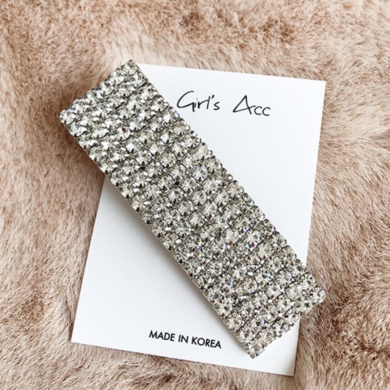 Youyo Kẹp Tóc Hợp Kim Hình Chữ Nhật Phong Cách Vintage Hàn Quốc Cho Nữ