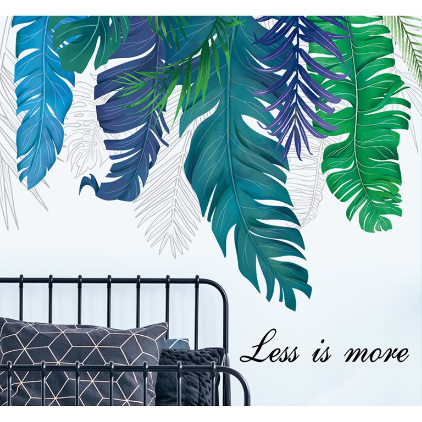 Decal dán tường Bụi Dương Xỉ Xanh Thẳm