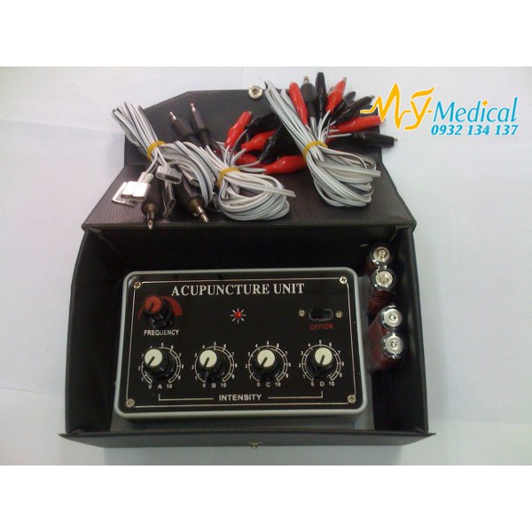Máy điện châm mini Acupuncture Unit 4 cọc 16 kim