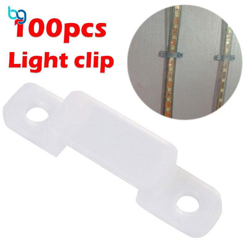 100pcs LED Lamp With Fixing Clip fFrmware Silicone Inner Width 12mm