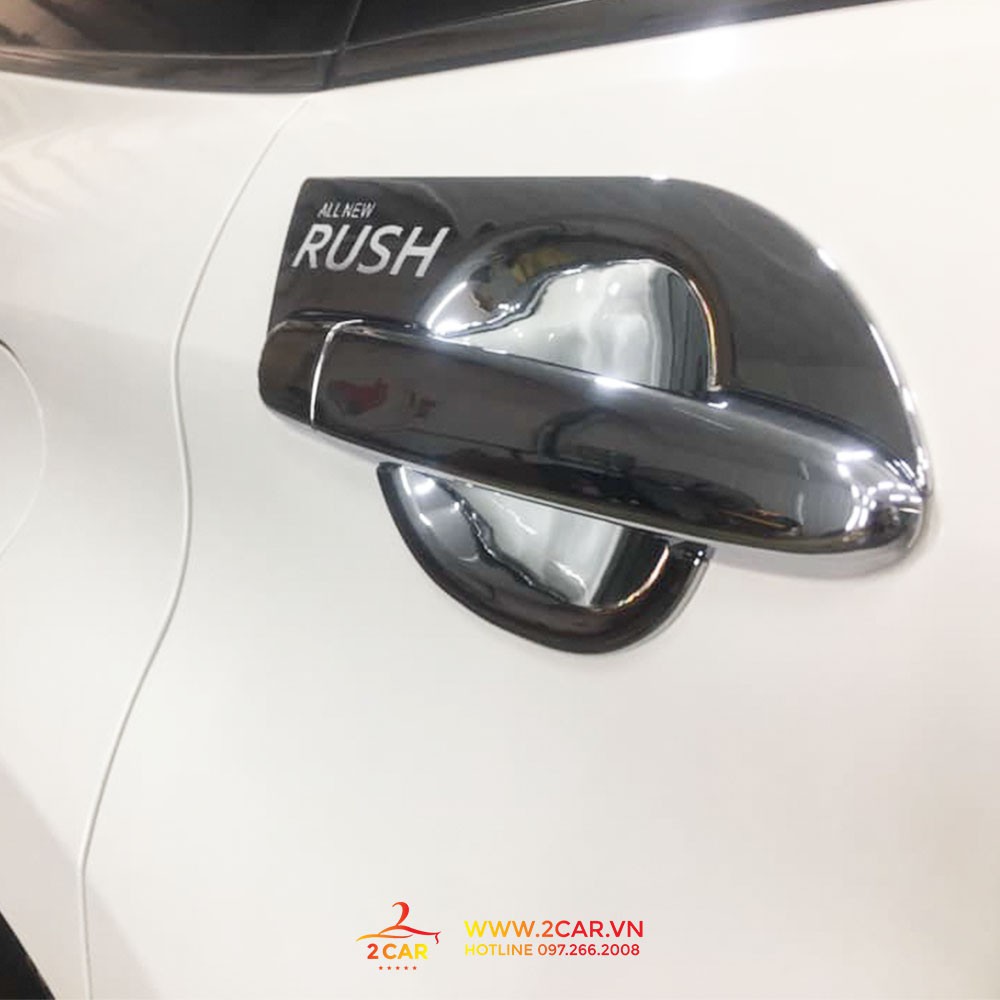 Bộ ốp tay nắm cửa, hõm xe Toyota Rush mạ crom cao cấp