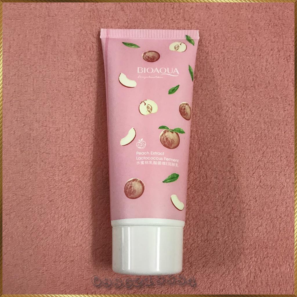 Sữa dưỡng thể hương Đào Bioaqua Body Lotion Peach Extract Lactococcus Ferment 100g dưỡng ẩm kích trắng da BBL2