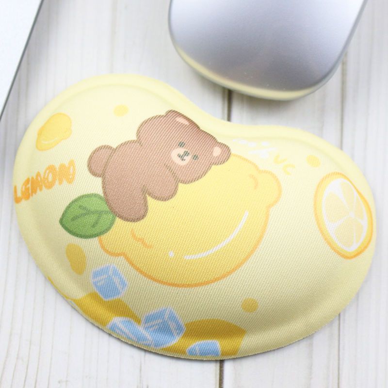 Miếng Lót Chuột Silicone Trong Suốt Hình Trái Tim Hoạt Hình 3D Sáng Tạo