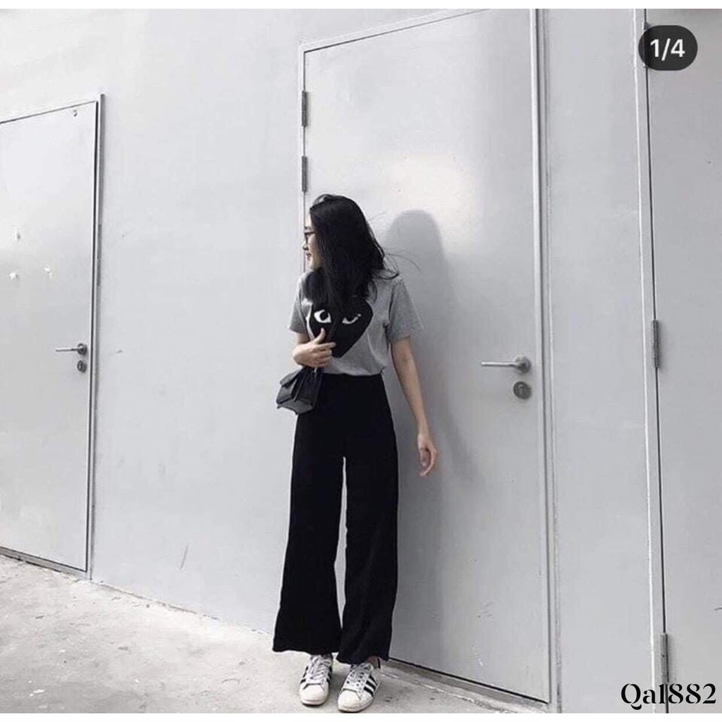Quần baggy ông rộng cài cúc