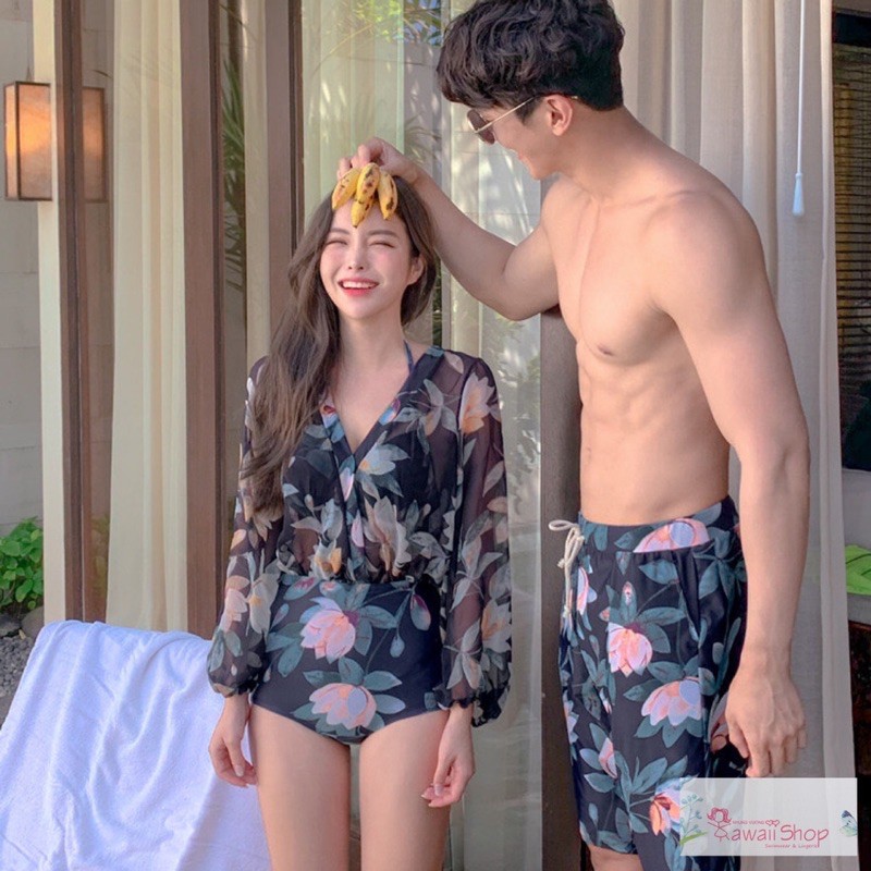 SET BƠI ĐÔI NAM NỮ DÀI TAY TRUNG CẤP | BigBuy360 - bigbuy360.vn