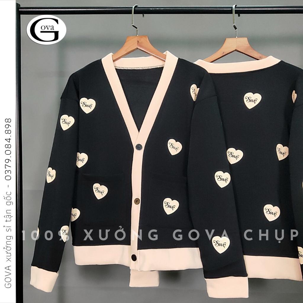 Áo khoác nỉ Cardigan SWE Ulzzang form rộng Unisex bông 2 lớp GOVA Mẫu Hot vừa về XƯỞNG SỈ GOVA