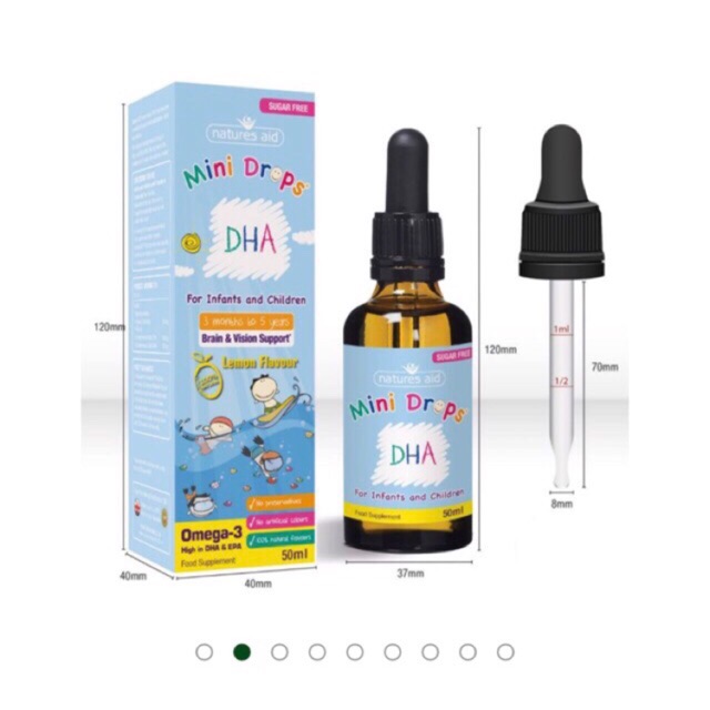 [Mẫu mới] DHA Drops dạng giọt Natures Aid 50ml