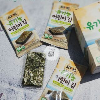Rong biển Không muối hữu cơ ăn liền ALVINS cho bé từ 7m