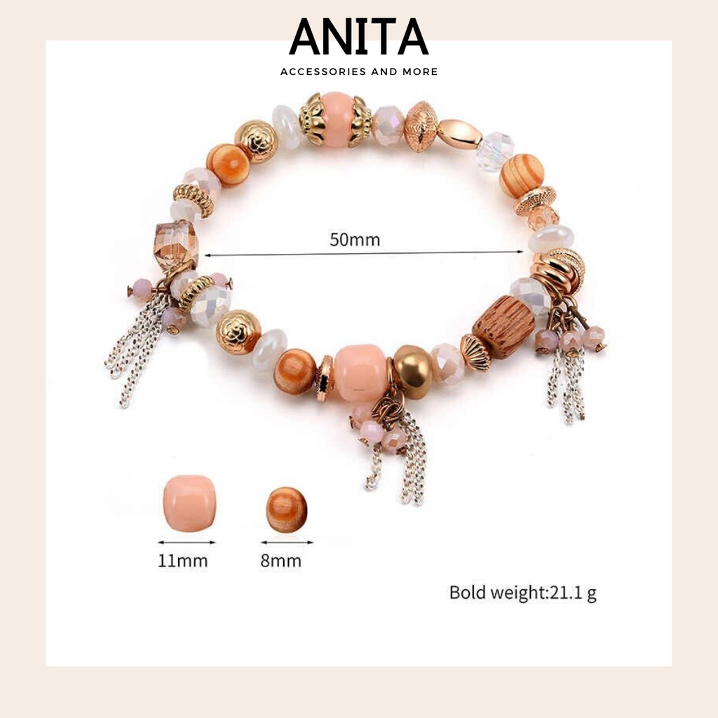 [Mã FAJGT8 giảm 15% đơn 99K] Vòng charm Anita - [5 MẪU] Vòng tay Bohemian các kiểu tone màu nâu cam trầm ấm C146 | BigBuy360 - bigbuy360.vn