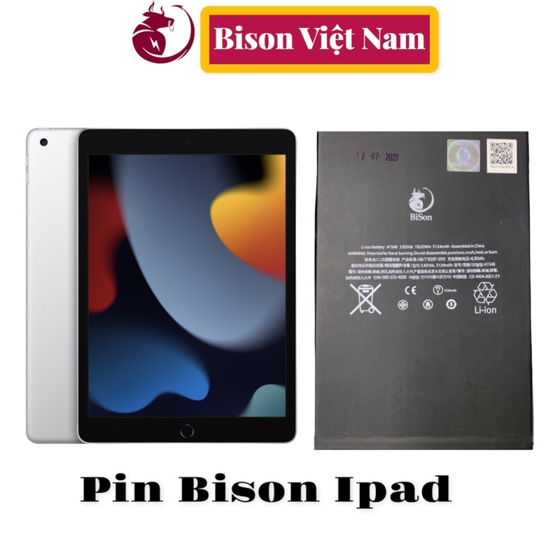 Pin Bison Air 2/ Pad 6 Con Trâu Chính Hãng