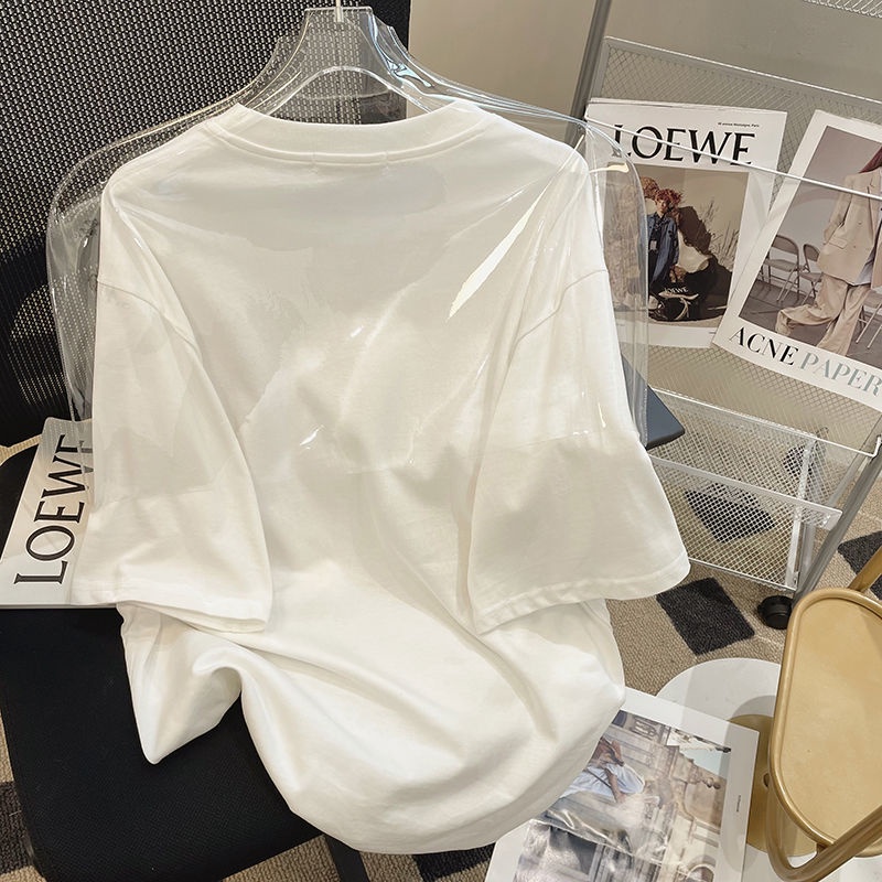 Áo Thun Tay Ngắn Thêu Họa Tiết Ngọt Ngào Thời Trang Mùa Hè Cho Nữ