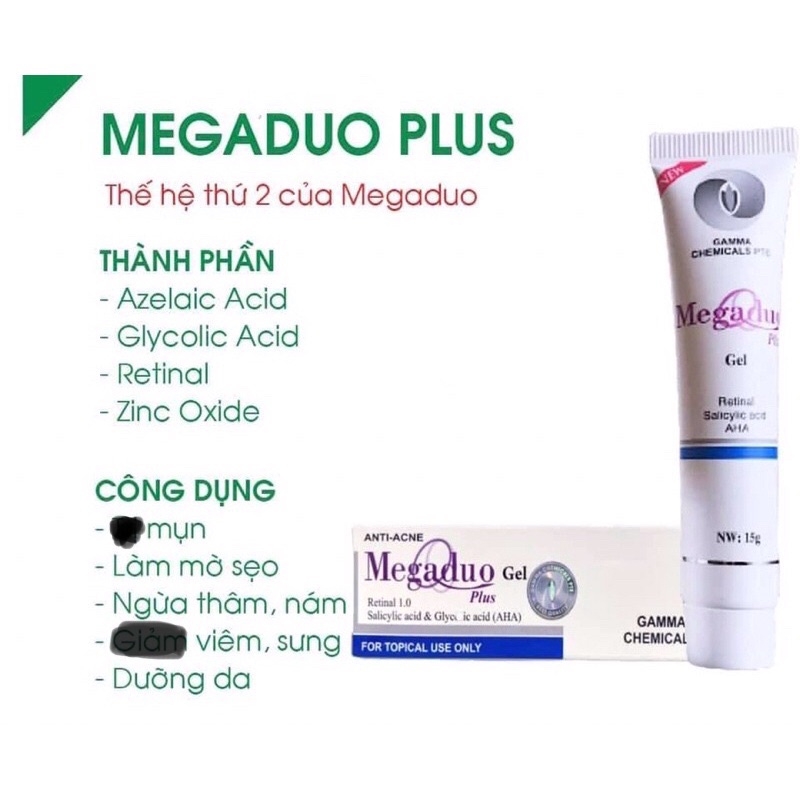 MEGADUO &amp; MEGADUO PLUS (CHÍNH HÃNG KÈM HOÁ ĐƠN VAT) - GEL MỤN, THÂM VÀ DƯỠNG DA