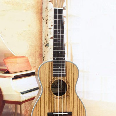 Đàn Ukulele concert gỗ nguyên tấm size 23 full phụ kiện