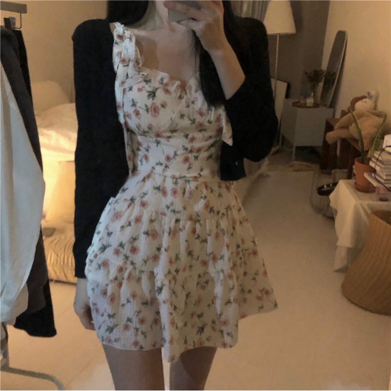 Đầm Hoa Mini Thời Trang Mùa Hè Quyến Rũ Cho Nữ