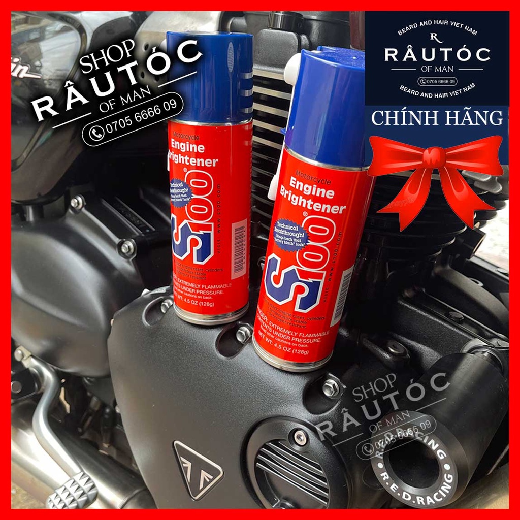 S100 engine brightener xịt dưỡng lốc máy moto