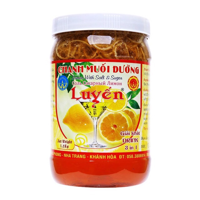 Chanh, tắc (quất) muối đường Luyến. Sản phẩm giải nhiệt mùa hè (hũ 1.2kg)