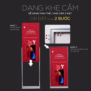 Standee khung nhôm sang trọng kích thước 0.8*2m