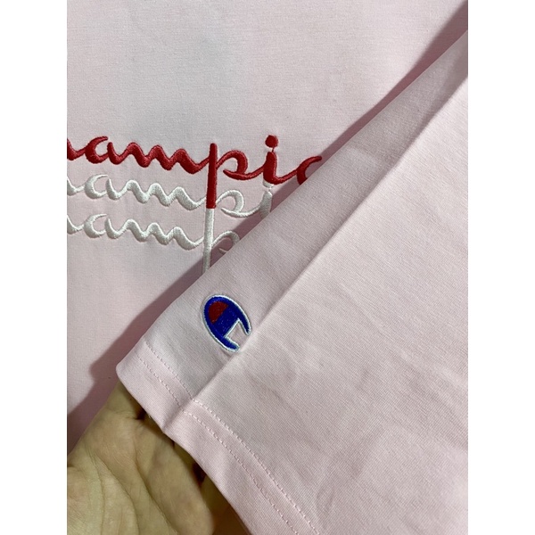 Áo thun Champion thêu 3 line