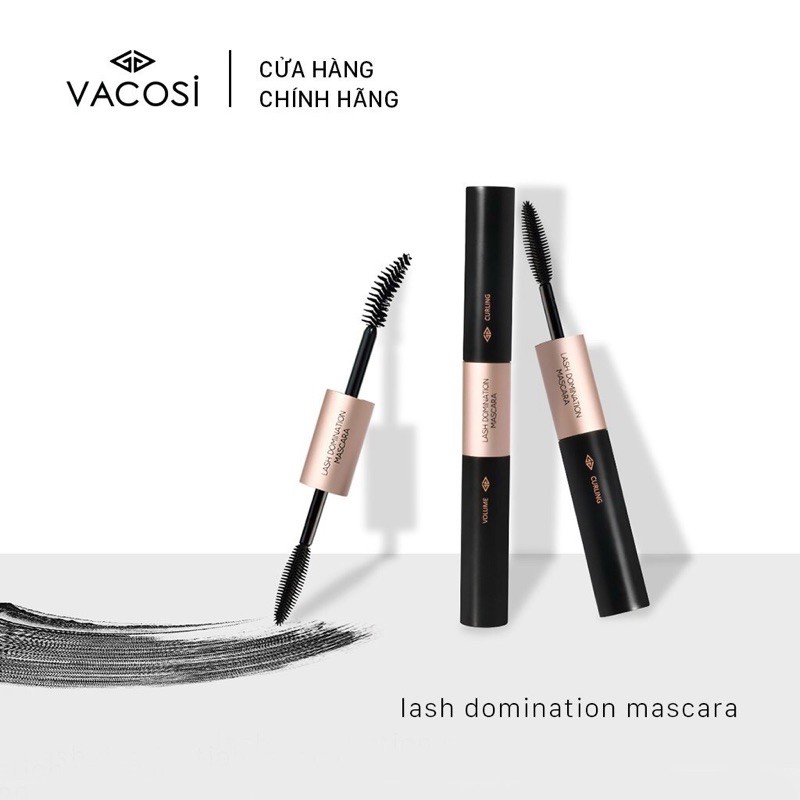 Vacosi Mascara dài và cong mi (Vacosi natural lash domination mascara)