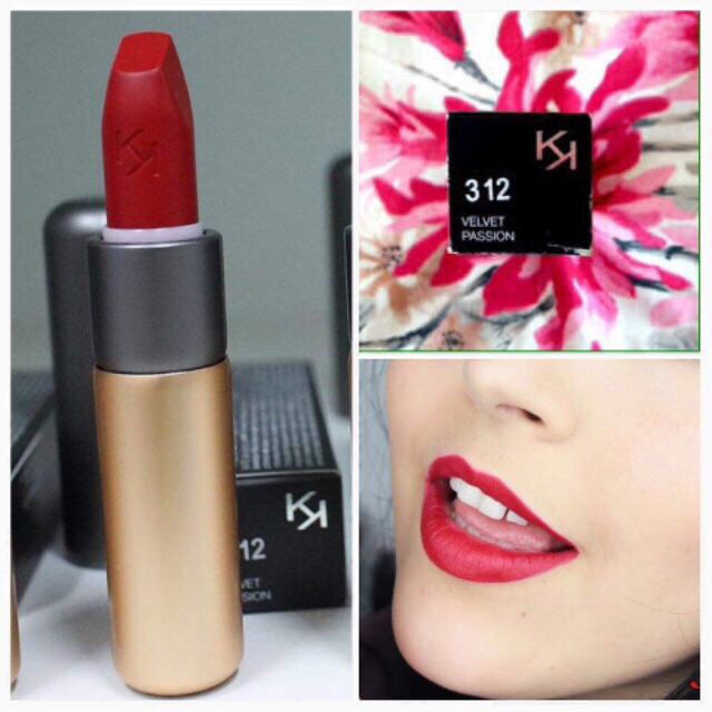 Son Kiko Velvet 312 đỏ cherry