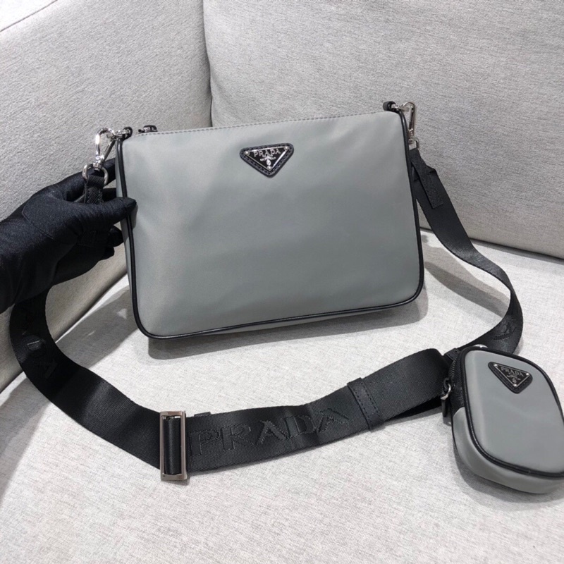 Túi đeo chéo thời trang cho nam thương hiệu Prada Hobo da thật cao cấp