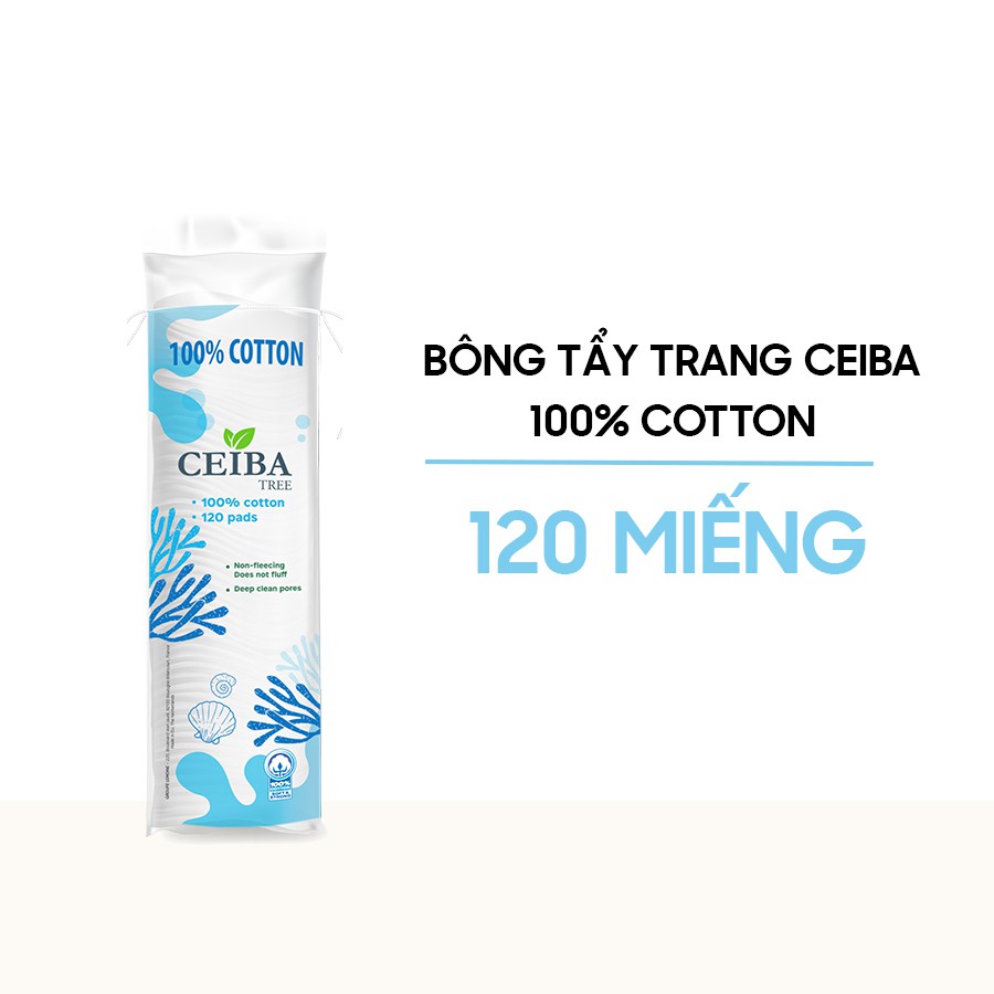 Bông Tẩy Trang Ceiba 100% Cotton Siêu Tiết Kiệm Dung Dịch