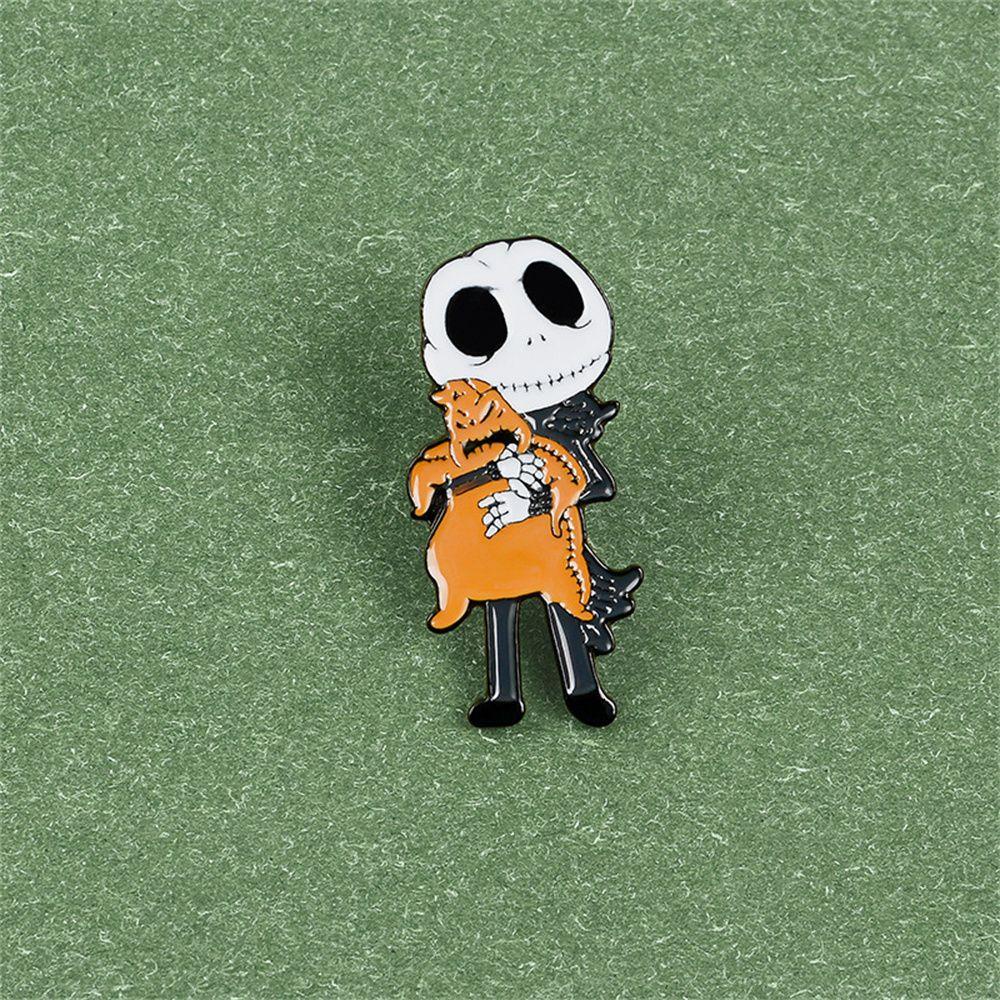 FORBETTER Huy Hiệu Cài Áo Hình Bộ Xương Jack Skellington Độc Đáo