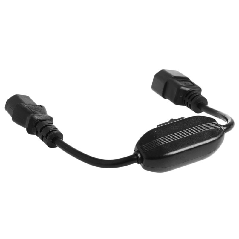 Dây nối dài nguồn máy tính iec 320 C14 Male sang C13 Female kèm công tắc On / Off 30cm