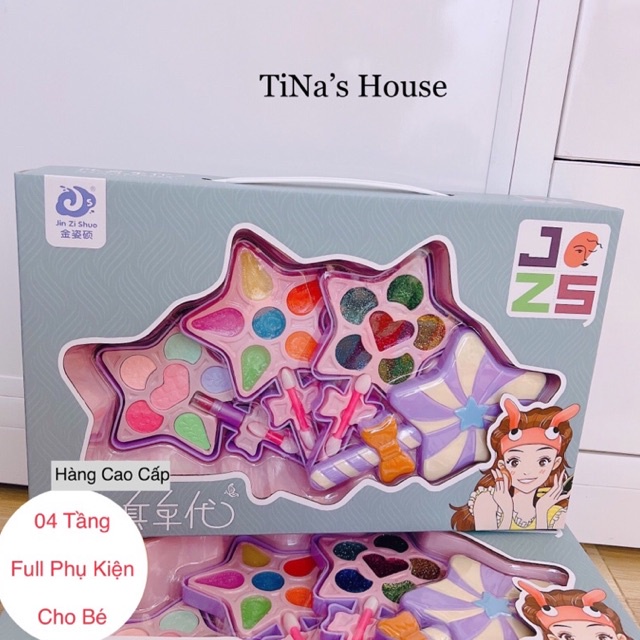 Bộ Đồ Chơi Trang Điểm Cho Bé Gái Với Thiết Kế Đẹp Mắt 4 Tầng Nhiều Chi Tiết Cao Cấp Màu Sắc Đáng Yêu…