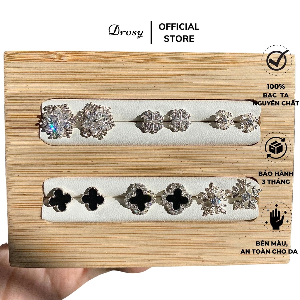 Hoa tai nữ bông tai nữ - xả kho bạc ta nguyên chất - nhiều kiểu dáng dễ thương, xinh xắn chuẩn bạc 100%