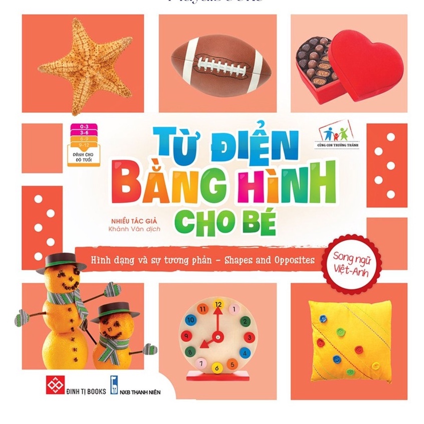 Sách - Từ điển bằng hình cho bé Hình dạng và sự tương phản - Shapes and Opposites - dành cho trẻ từ 0-6 tuổi