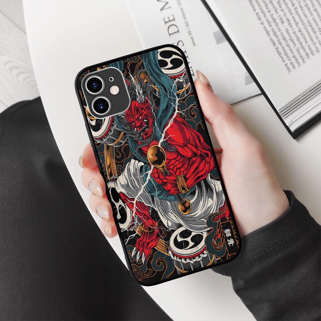 Ốp Lưng iphone hình Quỷ oni đánh trống ECOMEX cho Iphone 5 6 7 8 Plus 11 12 Pro Max X Xr MYS20220127