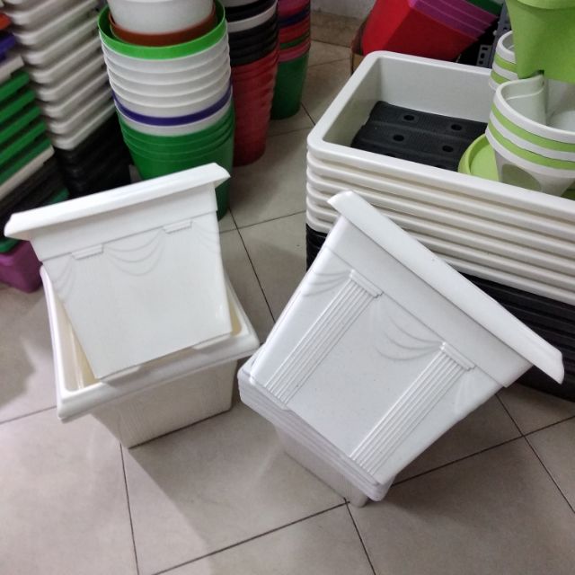 Combo 5 chậu vuông nơ to