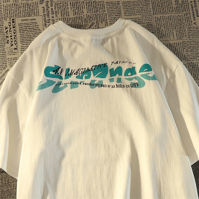 Áo Thun Tay Ngắn Dáng Rộng Phong Cách Retro Mỹ Dễ Phối Đồ Thời Trang Mùa Hè Cho Nam Và Nữ