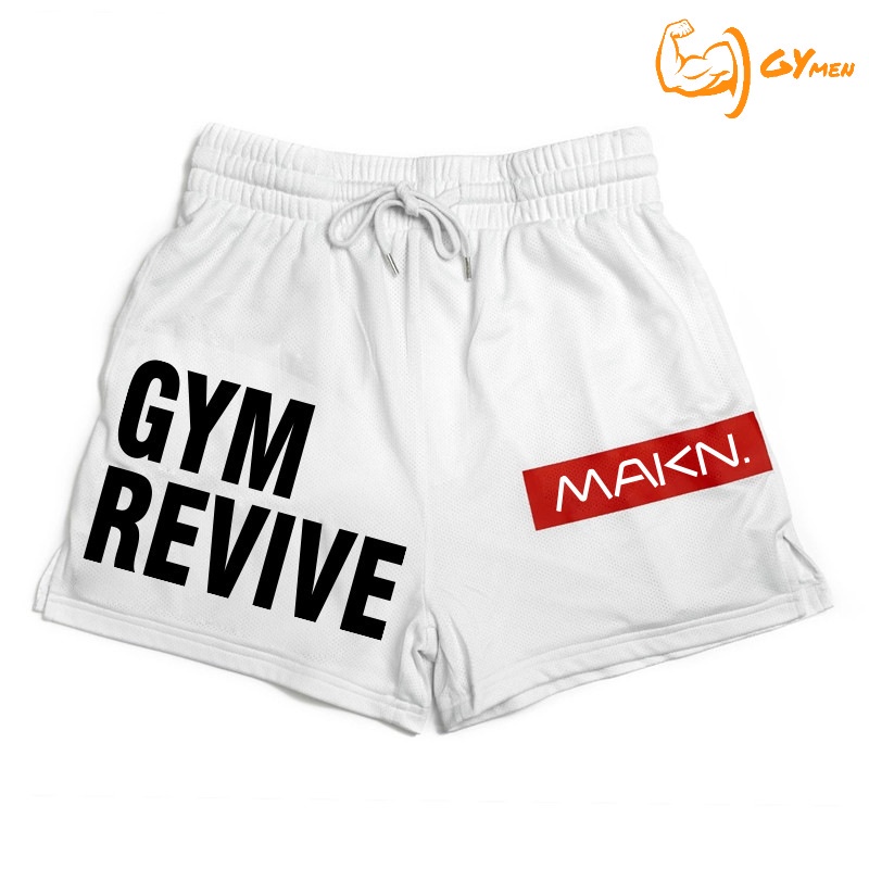 [ GYMEN ] Quần short thể thao nam  thoải mái  thoáng khí nhanh khô chạy bộ tập thể dục đàn hồi cao  quần bóng rổ  cỡ lớn mát mẻ vải ngoài trời   huấn luyện  hút mồ hôi