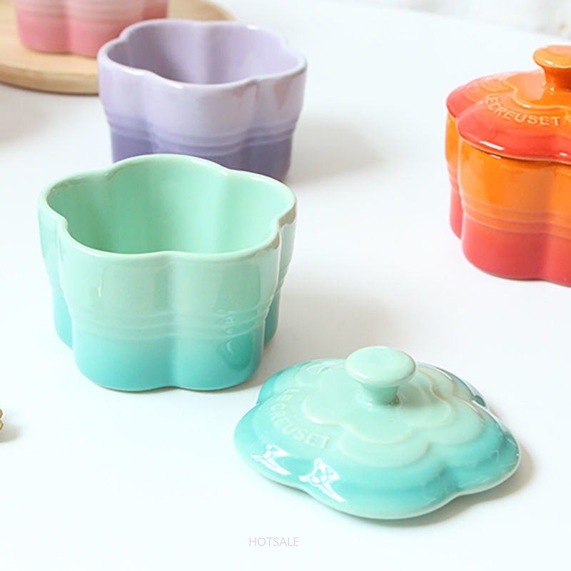 Hộp gốm mini đựng thức ăn/món tráng miệng màu sắc gradient