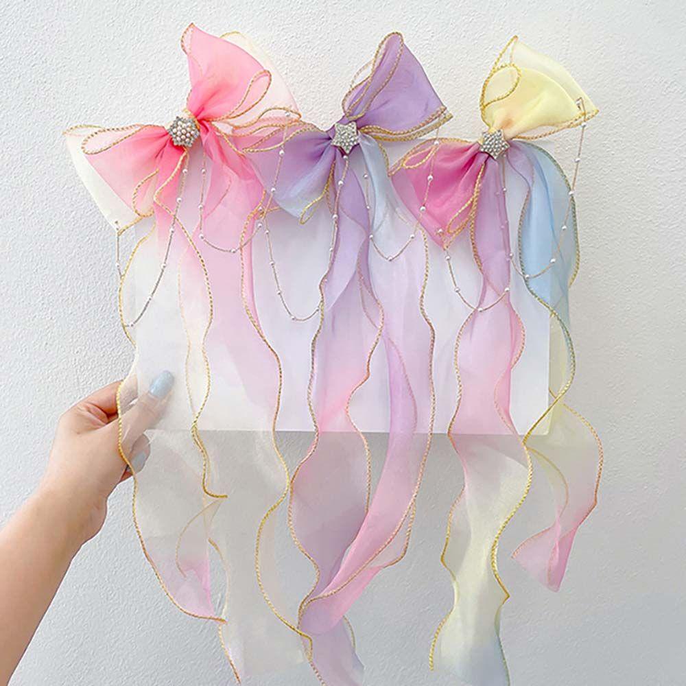 IVORY Kẹp Tóc Nơ Ruy Băng Cho Bé Gái