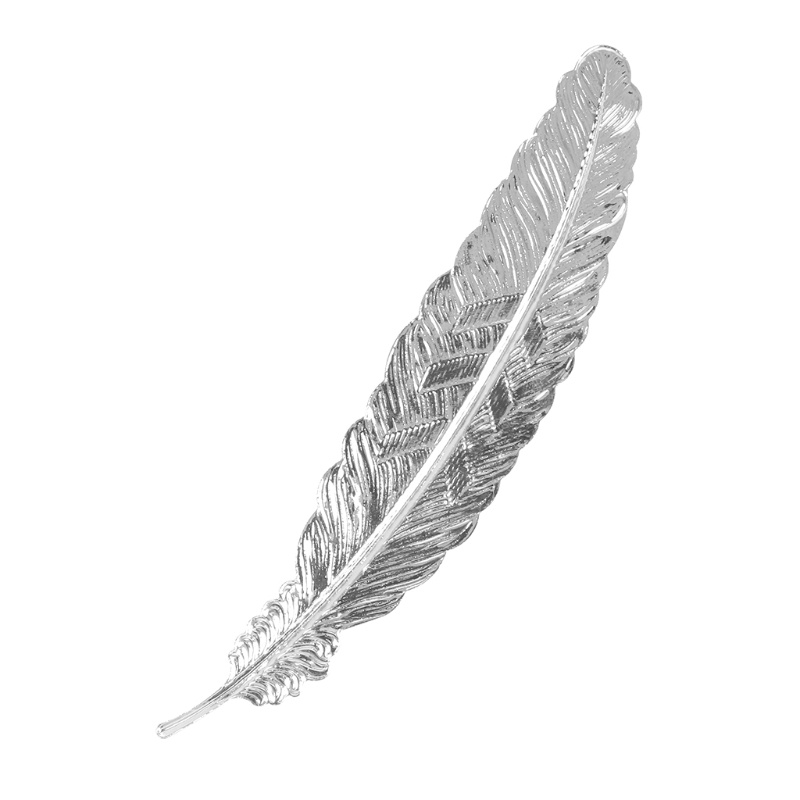 Dụng cụ đánh dấu trang sách hình lông vũ bằng kim loại phong cách retro độc đáo