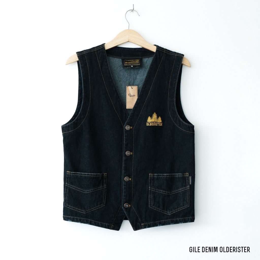 [Sale xả hàng đổi mẫu] Gile Denim Olderister