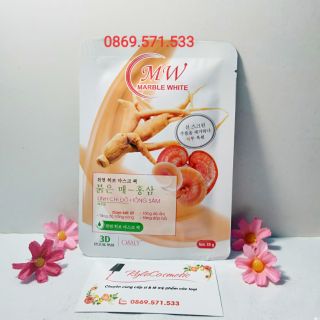 Mặt nạ dưỡng da MW linh chi đỏ hồng sâm