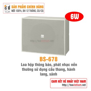 Loa hộp treo tường 6W: TOA BS-678