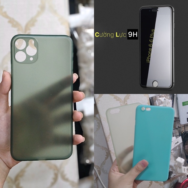Combo 3 món :ốp promax và cường lực ốp 6plus