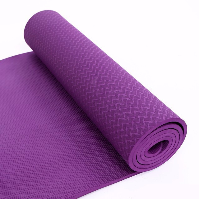 Thảm tập yoga đúc 1 lớp dày 8mm TPE siêu cao cấp tặng túi 49k(khách chọn màu)