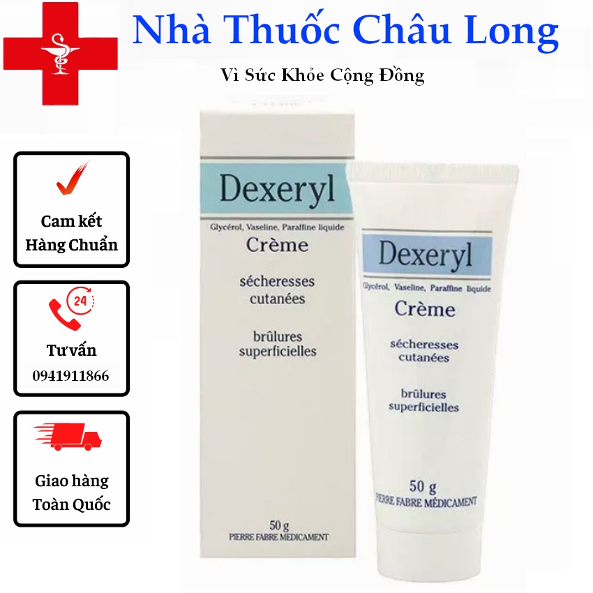 Kem Dưỡng Ẩm Dexeryl 50g - Nội Địa Pháp - Kem Dưỡng ẩm an toàn cho bé