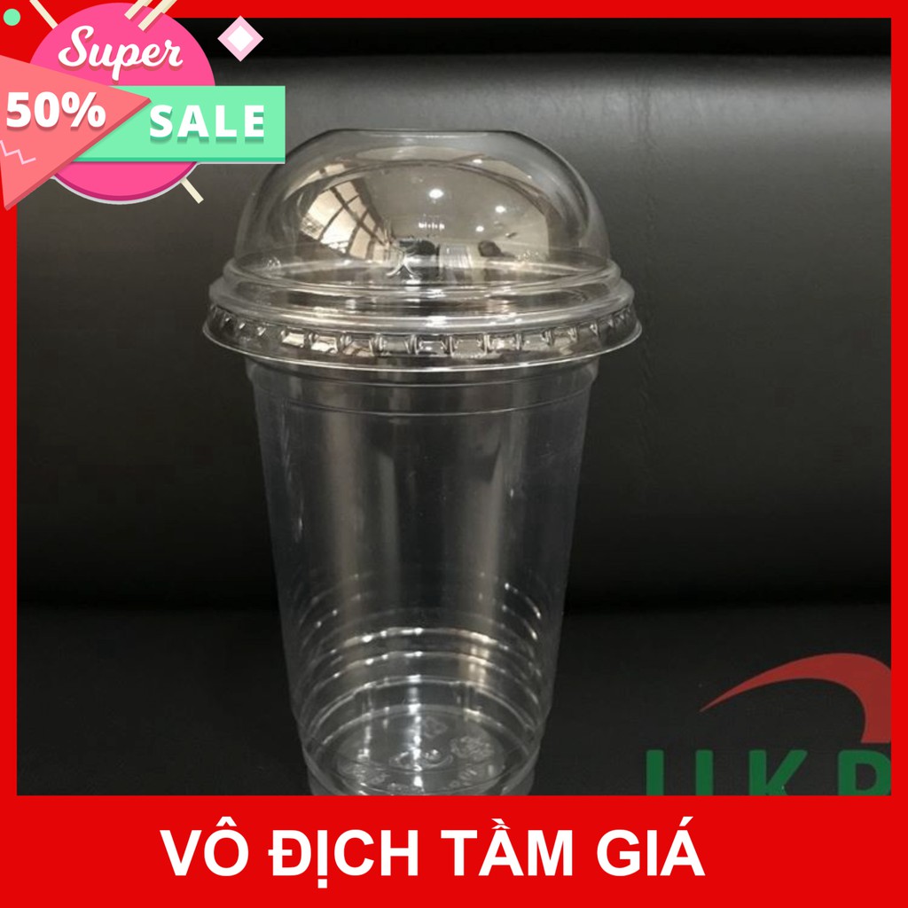 50 Cốc nhựa 480ml nắp cầu loại đẹp