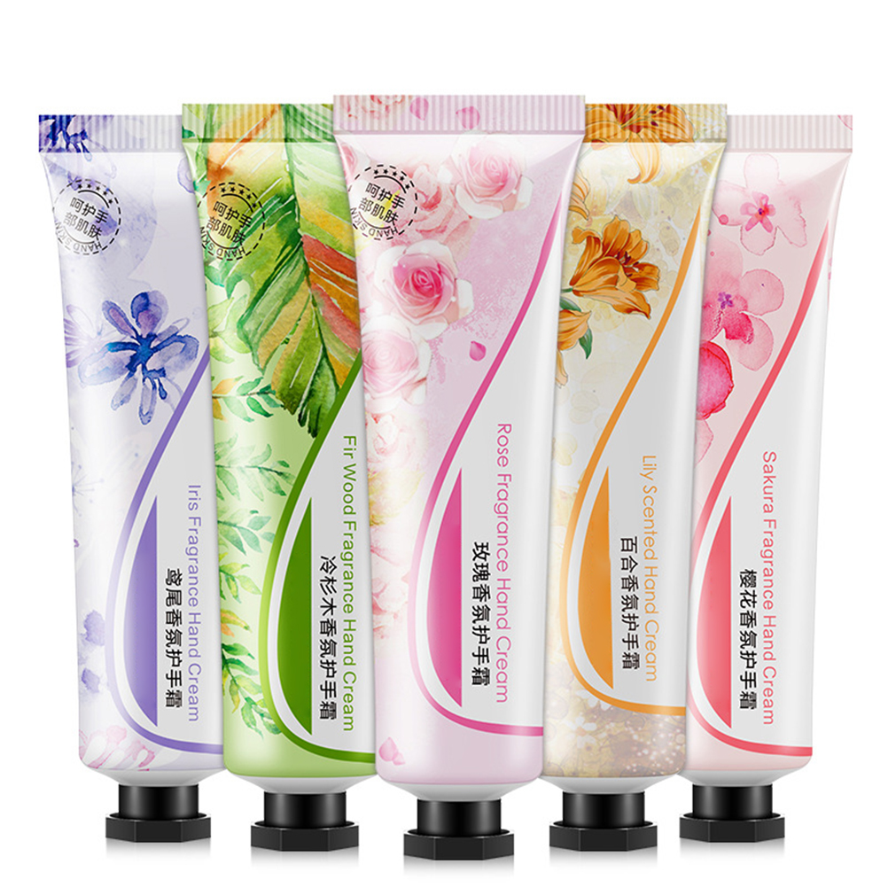 COD 5Pcs Fragrance Hand Cream Moisturizing and Nourishing Hand Care Cream Hand Cream Set for Men and Women