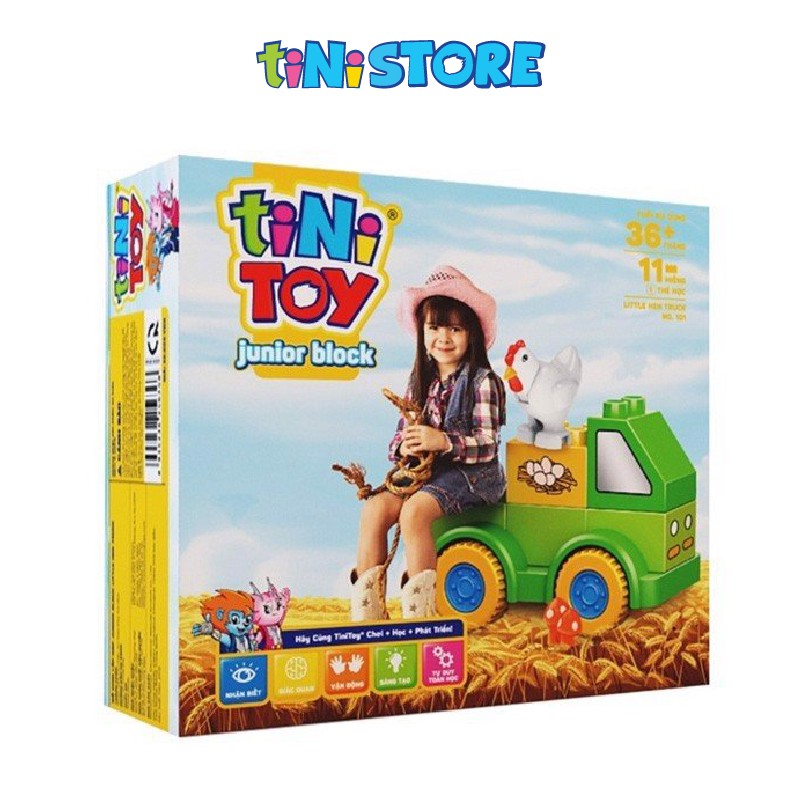 [Mã BMLTA50 giảm 10% đơn 99K] Đồ chơi lắp ráp lego thông minh cho bé mẫu giáo xe nuôi gia cầm TINITOY nhiều mảnh