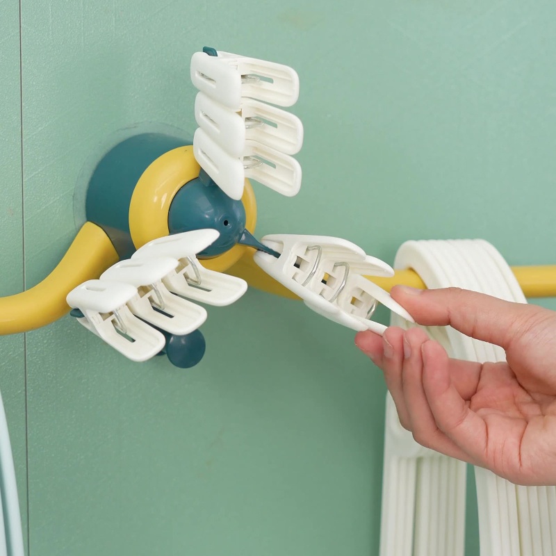 Móc Treo Quần Áo / Vớ Ngoài Ban Công Chịu Được Sức Nặng Gắn Tường Tiện Lợi